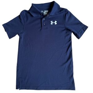 Under Armour Kids Navy Blue Dry Fit  Polo Shirt size YXS